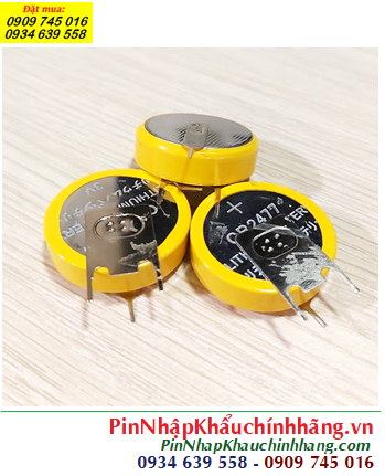 Pin CMOS CR2477 (chân thép 3 chấu hàn), Pin CMOS 3v lithium CR2477 (24mmx7.7mm) chính hãng